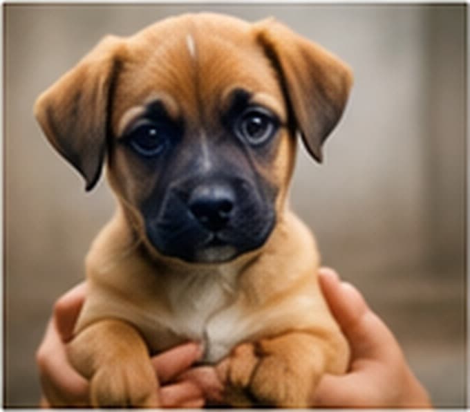Junger Hund mit neugierigem Blick