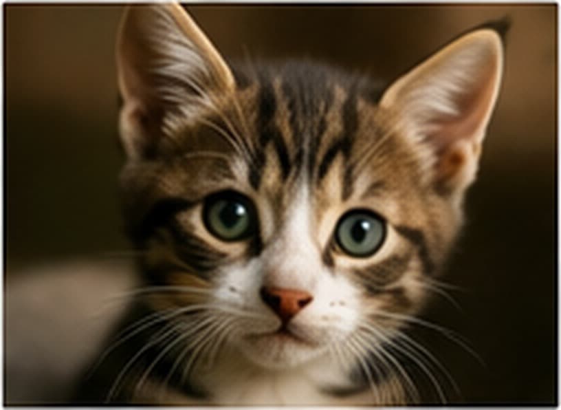 Katze mit aufmerksamem Blick