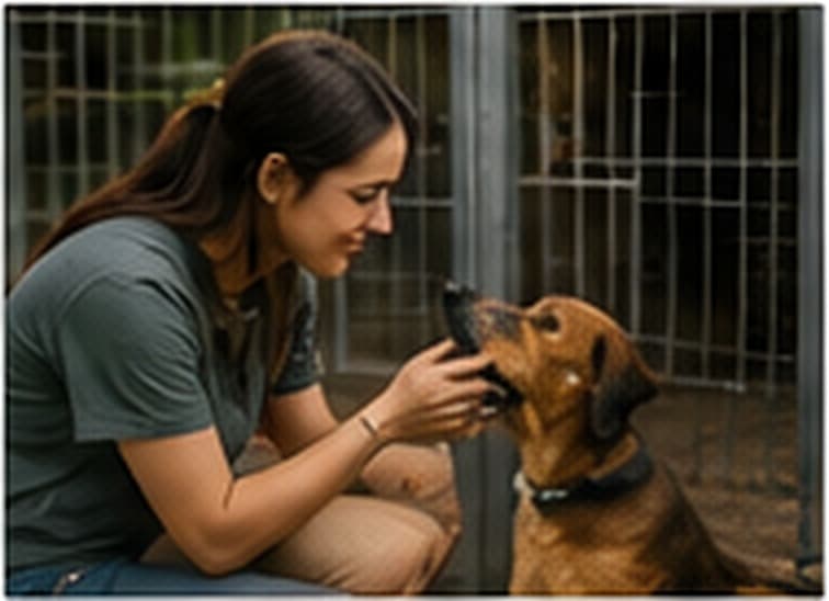 Menschen unterstützen Tiere mit praktischer Hilfe
